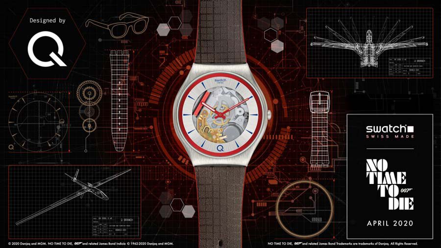 SWATCH เปิดตัว “Q Watch” นาฬิกาลิมิเต็ดเอดิชั่นคู่กายสายลับ Q บนภาพยนตร์เจมส์ บอนด์แห่งปี 2020