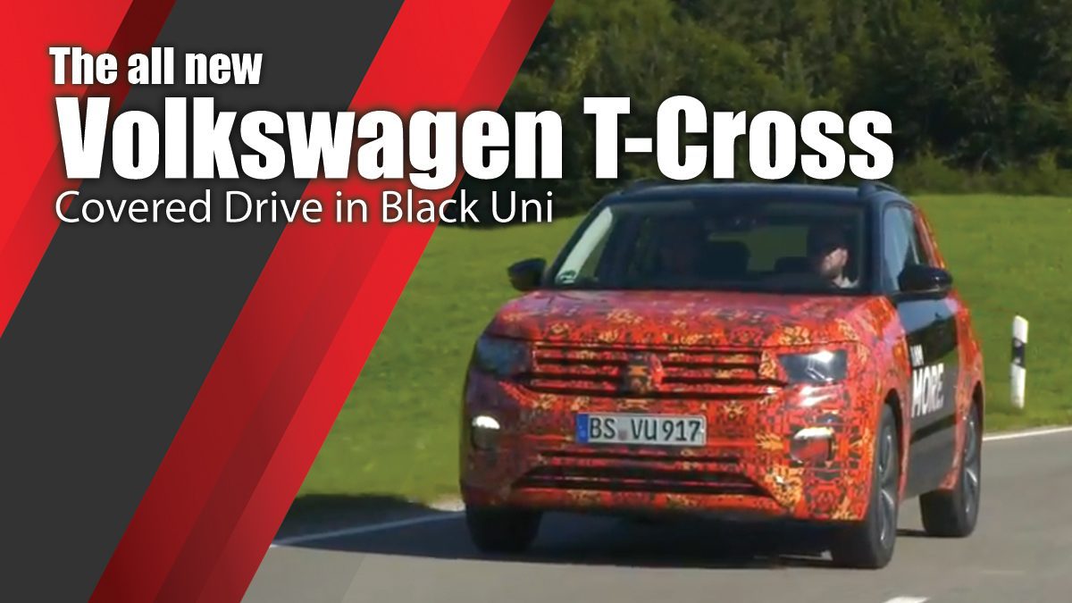 The all new Volkswagen T-Cross - Covered Drive in Black Uni