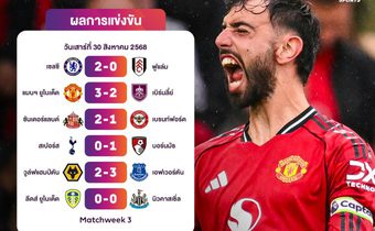 ผลบอลพรีเมียร์ลีก เมื่อคืนที่ผ่านมา – แมนยูฯ ชนะแล้ว – ดราม่า VAR