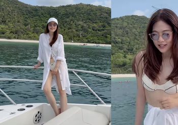 สวยแซ่บ “คุณดาว พอฤทัย” อวดผิวขาวเนียนในชุดทูพีชสุดเซ็กซี่