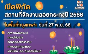 เปิดพิกัดสถานที่จัดงานลอยกระทงปี 2566