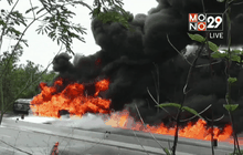 ไฟไหม้รถบรรทุกน้ำมัน จ.อุตรดิตถ์