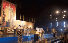 บรรยากาศจุดเทียนถวายพระพร