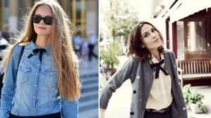 โบว์ผูกผม แปลงมาเป็น โบว์ไทด์ แมทช์กับ เสื้อเชิ้ต เก๋เก๋ ได้ลุคใหม่ที่ไม่ใช่เชิ้ตตัวเดิม!