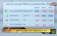 เงินเฟ้อ พ.ค.ติดลบ 3.44% ต่ำสุดในรอบกว่า 10 ปี