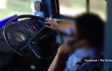 แห่ตำหนิ คลิปโชเฟอร์คุยโทรศัพท์ขณะขับรถ