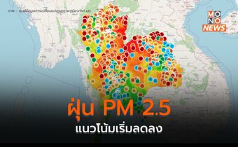 แนวโน้มฝุ่น PM 2.5 เริ่มลดลง หลังสภาพอากาศเปิด-มีฝนฟ้าคะนอง