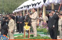 นายกฯ เป็นประธานพิธียกเสาเอกพระเมรุมาศฯ