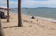 ขยะเกยตื้นริมหาดจอมเทียน พัทยา