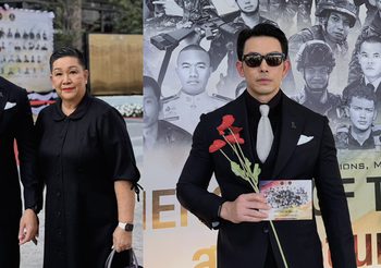 “อั้ม อธิชาติ” ควงคุณแม่ร่วมพิธีสดุดีวีรชนทหารผ่านศึก ซาบซึ้งวีรชนผู้เสียสละเพื่อชาติ