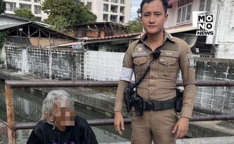 ตำรวจจราจรบางซื่อฮีโร่ ช่วยชายสูงวัยตกคลอง ปลอดภัย