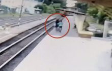 ชื่นชม! รปภ.สถานีรถไฟศรีสะเกษวิ่งสุดฝีเท้าดึงชายออกจากทางรถไฟ