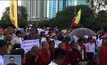 ชาวพม่าประท้วงนายกฯ มาเลเซีย