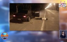 หนุ่มเมาหนักนอนบนถนน หวั่นกลับไม่ทันเคอร์ฟิว