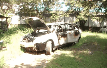 ไฟไหม้รถในสถานีตำรวจภูธรแม่สอด จ.ตาก