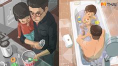 เปิดหัวใจผ่านรูปภาพ ชีวิตคุณพ่อเลี้ยงเดี่ยว เลี้ยงลูกคนเดียวก็แฮปปี้!