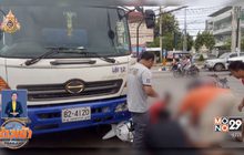 ปู่วัย 74 หูหนวกเป็นใบ้ ขี่รถฝ่าไฟแดงโดน 6 ล้อทับดับ