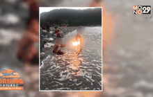 ชาวเน็ตวิจารณ์คลิปรับน้องโหดริมทะเล