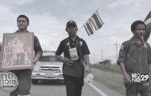 ลุงชาวกำแพงเพชร เดินเท้าถึงชัยนาทแล้ว มุ่งหน้า กทม.