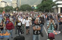 ผู้ประท้วงเวเนซุเอลาเดินขบวนอย่างสงบไปยัง OAS