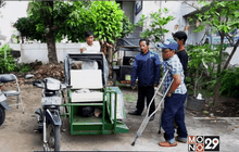 มอเตอร์ไซค์รับจ้างเพื่อผู้พิการในอินโดนีเซีย