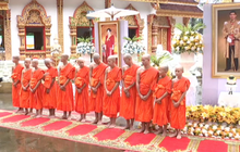 ​“12 หมูป่า” เข้าพิธีอุปสมบทวัดพระธาตุดอยตุง