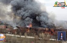 เพลิงไหม้อาคารเก่าแก่อายุกว่า 100 ปี ในรัสเซีย