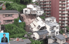 โคลนถล่มทำบ้านพังในญี่ปุ่น