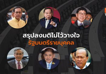 สรุปลงมติไม่ไว้วางใจ รัฐมนตรีเป็นรายบุคคล