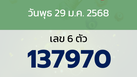 หวยลาว งวดวันจันทร์ 29 มกราคม 2568