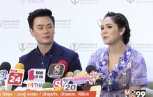 “ชมพู่” ควง “น็อต” แถลงเปิดใจครั้งแรกหลังคลอดลูกแฝด