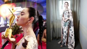 ใหม่ ดาวิกา หยิบเดรสจากแบรนด์ไทย ขึ้นรับรางวัล Asia Model Festival 2017