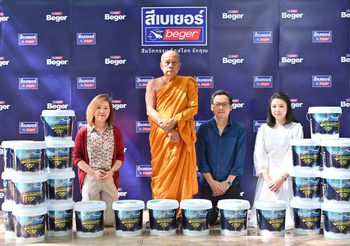 เบเยอร์ ร่วมบูรณะวัดสวนแก้ว มอบสีลดโลกร้อน เพิ่มความสุขให้ผู้มาปฏิบัติธรรม