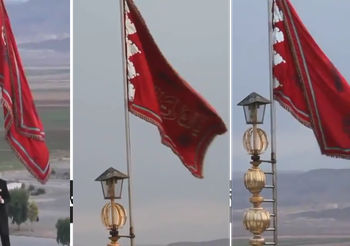 ครั้งแรกในประวัติศาสตร์ อิหร่านชักธงแดงเหนือยอดสุเหร่าศักดิ์สิทธิ์