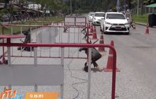 ยะลาเฝ้าระวังเหตุร้าย หลังกรวยจราจรถูกขโมย