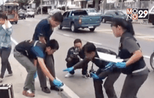 พฐ. ตรวจจุดเกิดเหตุนักธุรกิจรับเหมาเสียชีวิต