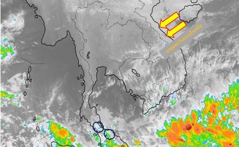 ไทยตอนบนอุณหภูมิจะสูงขึ้น / ใต้ยังมีฝนตกหนักบางแห่ง คลื่นลมมีกำลังค่อนข้างแรง