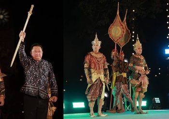 มาดได้จริง! “อั้ม อธิชาติ” หล่อเข้มลุคพระเจ้าปราสาททอง ขลังจนคนทั้งงานมองไม่วางตา