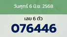 หวยลาว งวดวันศุกร์ 6 มิถุนายน 2568