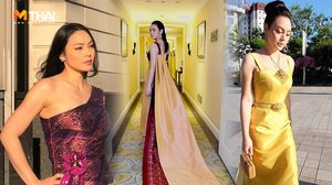 อวดความเป็นไทยให้โลกรู้ ตั๊ก บงกช สวมชุดผ้าไหม จากฝีมือตัดเย็บช่างไทย