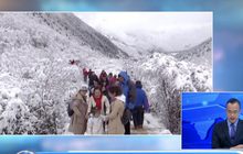 หิมะตกหนักในช่วงฤดูใบไม้ร่วงของจีน