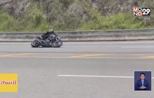 บิ๊กไบค์ถ่ายคลิปทดสอบโค้งเขาค้อเสียหลักล้มไถล