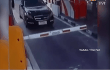 แชร์คลิปอ้างเบนซ์แหกด่านทางด่วนก่อนชนฟอร์ด