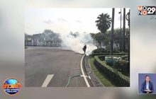 ฆ่าเชื้อทั่วทำเนียบฯ ป้องกันโควิด-19