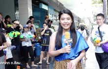 บรรยากาศเทศกาลสงกรานต์ถนนสีลมวันแรก