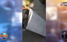 ร้องเรียนเพื่อนบ้านนำสุ่มไก่มาตั้งขวางถนน