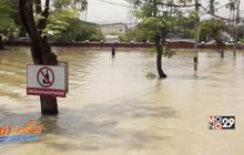 น้ำท่วมที่ อ.คีรีมาศ จ.สุโขทัย ยังทรงตัว