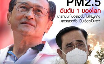 จาตุรนต์ ซัด บิ๊กตู่ ไร้มาตรการแก้ PM2.5 เป็นเรื่องเป็นราว