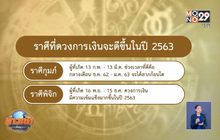 ราศีที่ดวงการเงินจะดีขึ้นในปี 2563