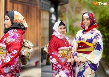 เที่ยวญี่ปุ่นให้อิน! ร้านเช่าในญี่ปุ่นออกชุดกิโมโนมีฮิญาบ เอาใจสาวมุสลิม